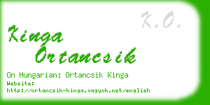 kinga ortancsik business card